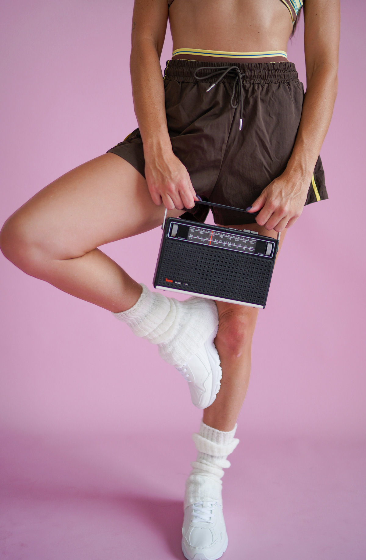 LOU STRIPE SPORTS SHORTS
